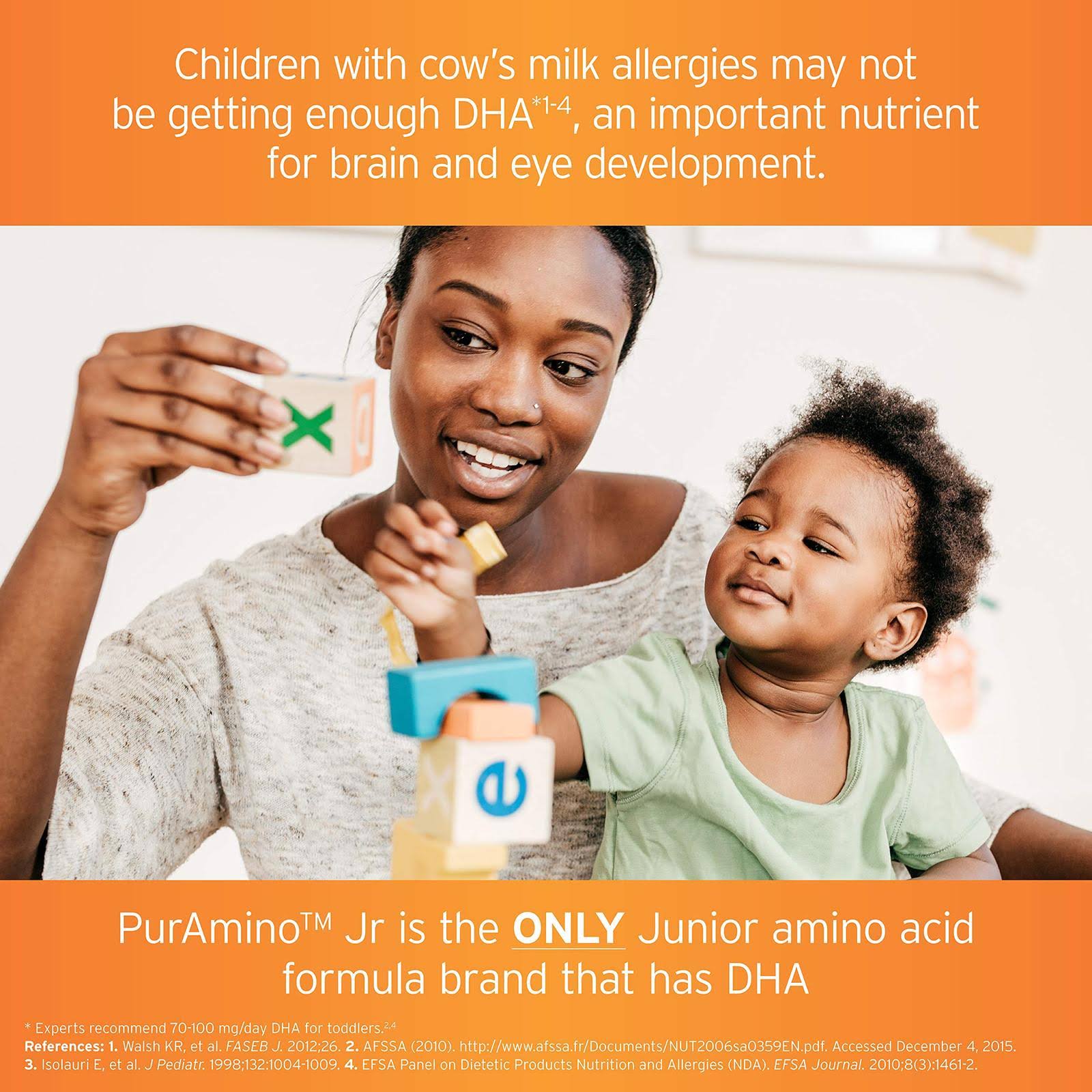 PurAmino Jr Vanilla Pediatric Oral Supplement, 14.1 oz. Can