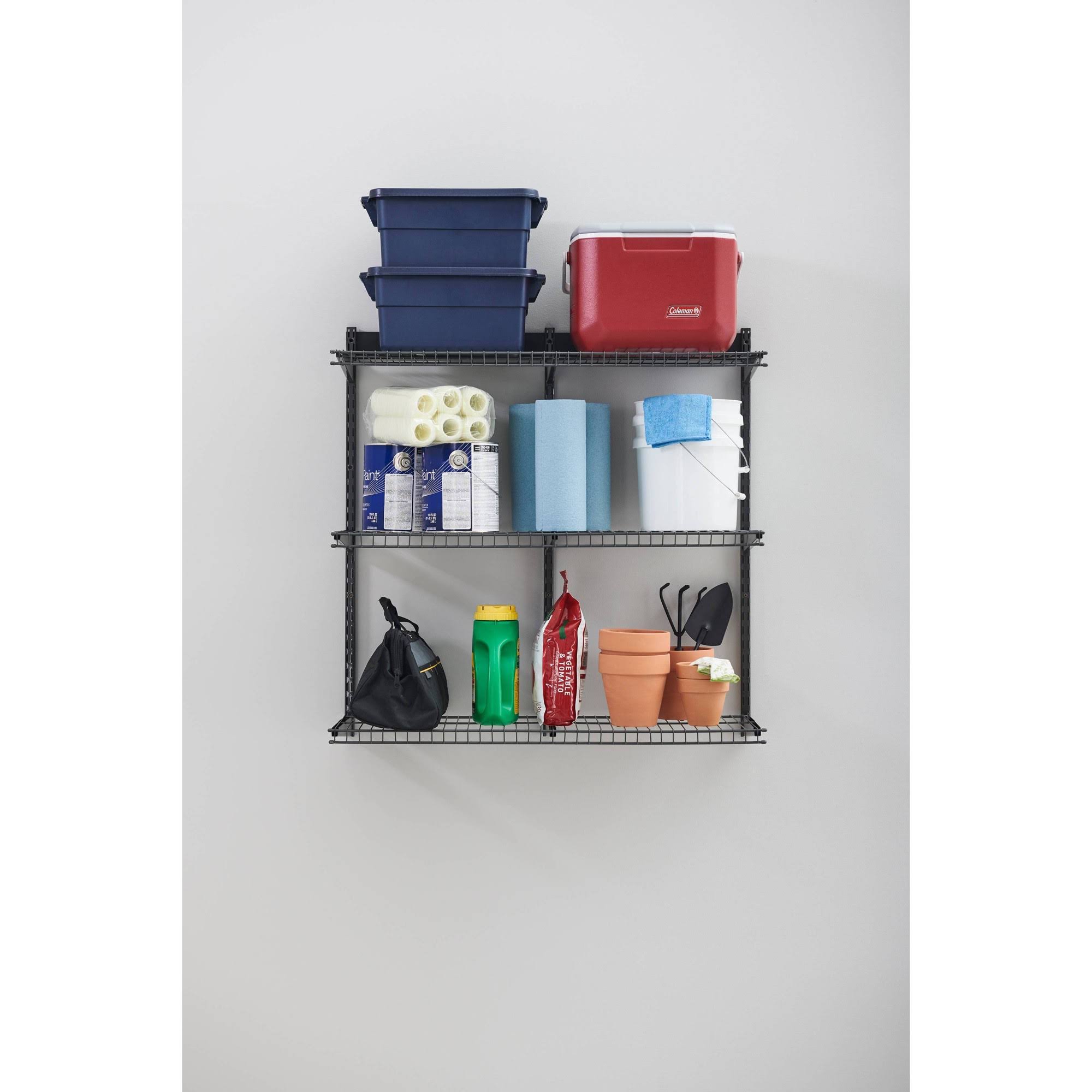 Rubbermaid 36x22 FastTrack Garage Storage All-in-One Rail Shelving Kit