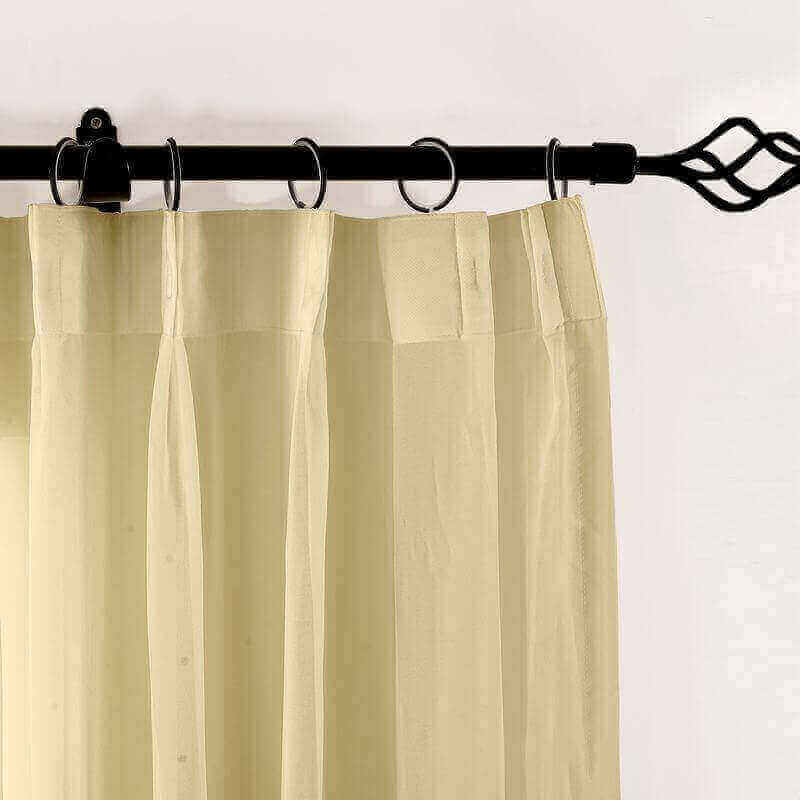 CUSTOM Scandina Taupe Indoor Outdoor Sheer Curtain Voile Drapery