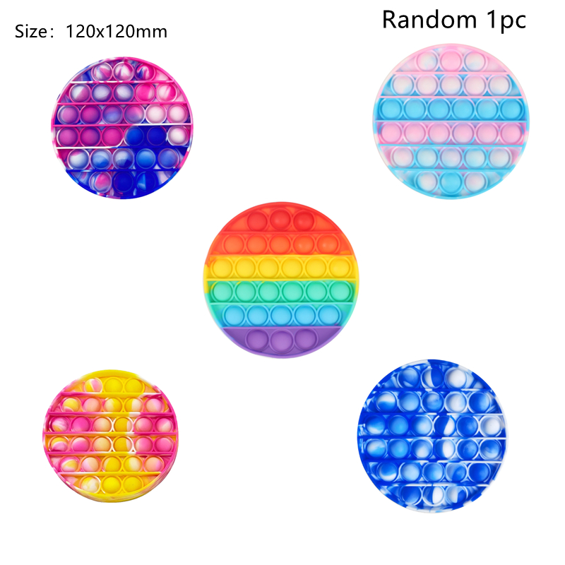 Sensory Toys Bean AntiStress Stretchy Strings Push It Squishy Chain Pops Cube Rainbow Ball Mini Squeeze Toy For Adults Kids Gift