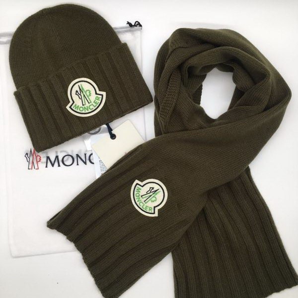 官网同步20秋季最新款-Moncler二件套系列 围巾,帽子经典系列,精致美感,精选毛线,手感超柔软,冬季必备款