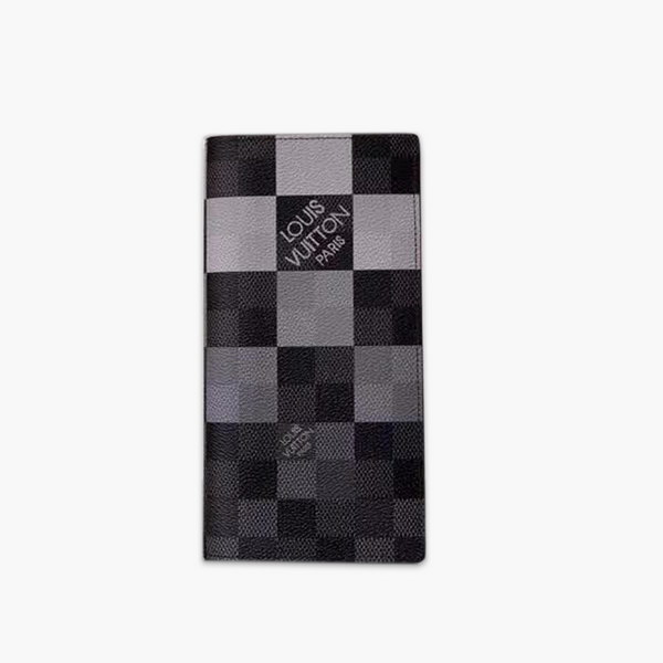 【原版皮】路易威登/LV 大格BRAZZA 钱夹,由Damier Graphite Pixel涂层帆布制成,以像素形式演绎经典Damier棋盘格图案,凸显未来感,集各种口袋、隔层与信用卡槽于一身,时尚便利,款号:N66540