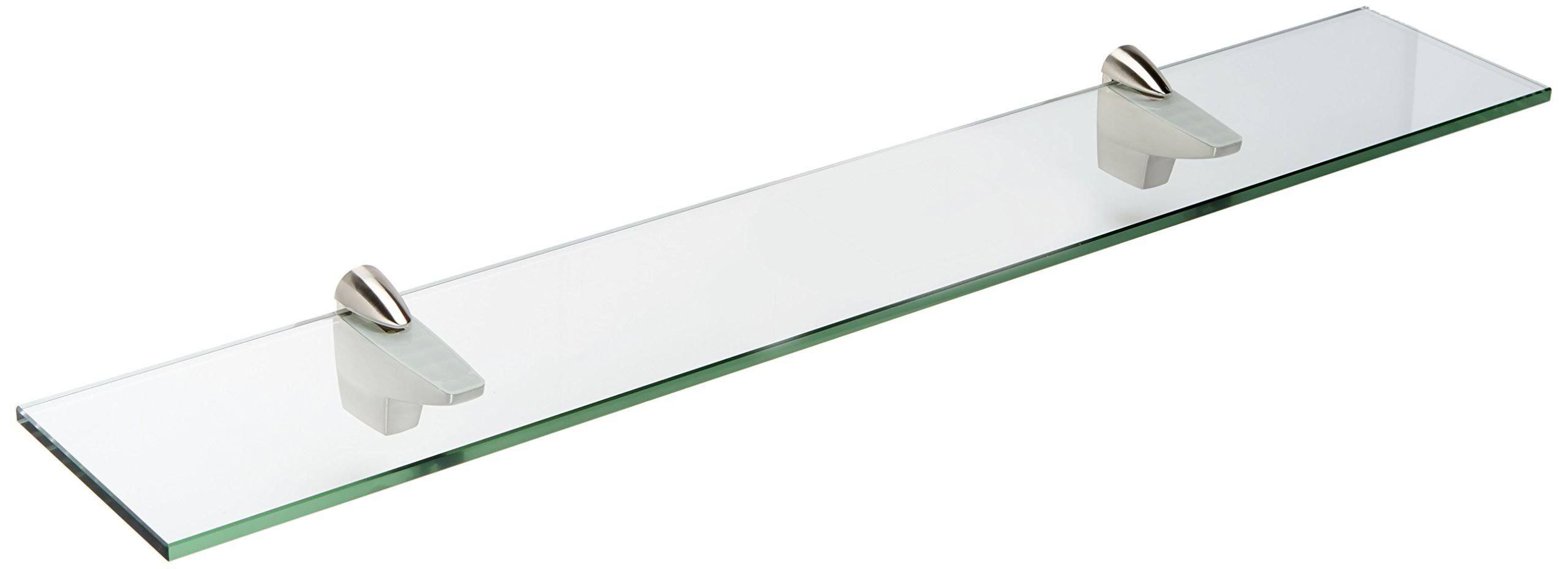 Spancraft Glass Falcon Glass Shelf, Brushed Steel, 6 x 36