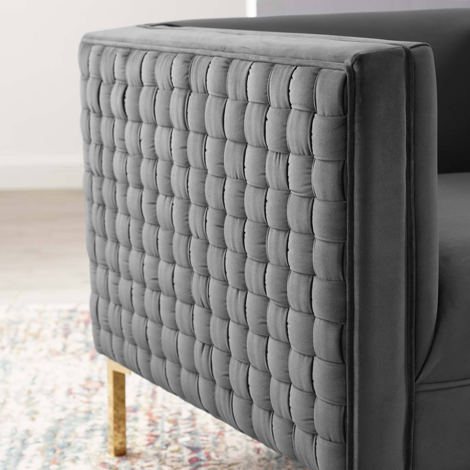 Modway Resonate Performance Velvet Armchair - Charcoal
