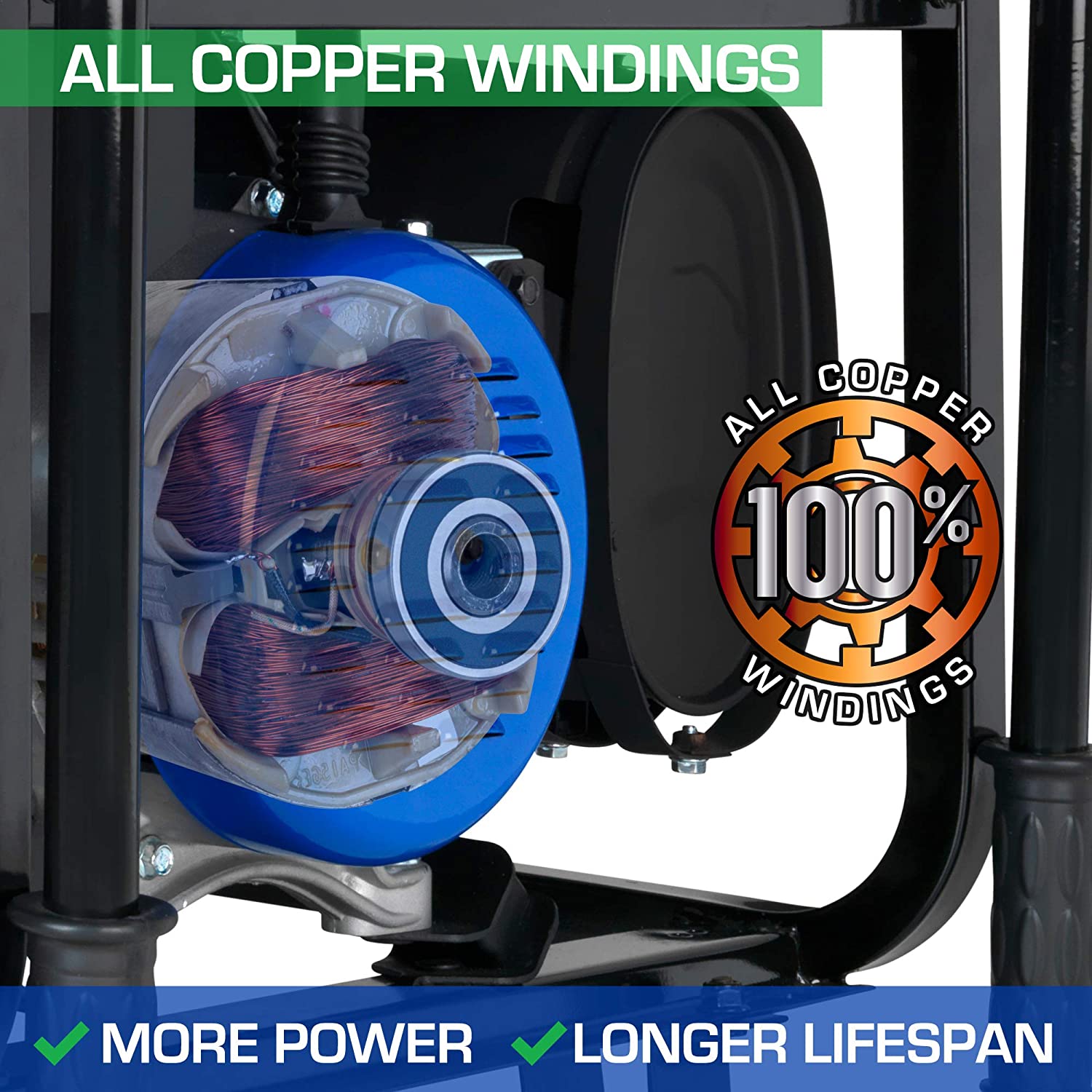 DuroMax XP13000HX Dual Fuel Portable Generator-13000 Watt Gas or Propane Powered Electric Start w/CO Alert, 50 State Approved, Blue