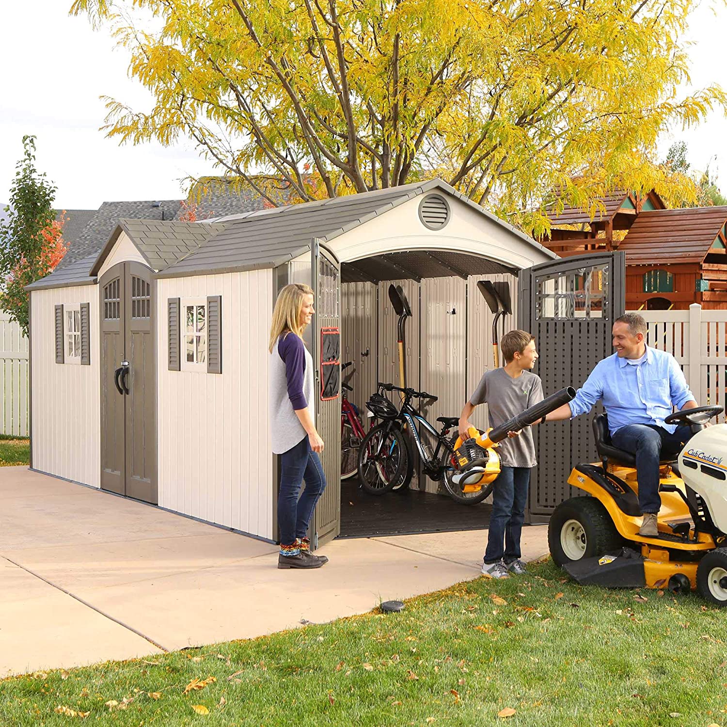 xiongtest092260127 20 x 8 Ft. Outdoor Storage Shed, Desert Sand