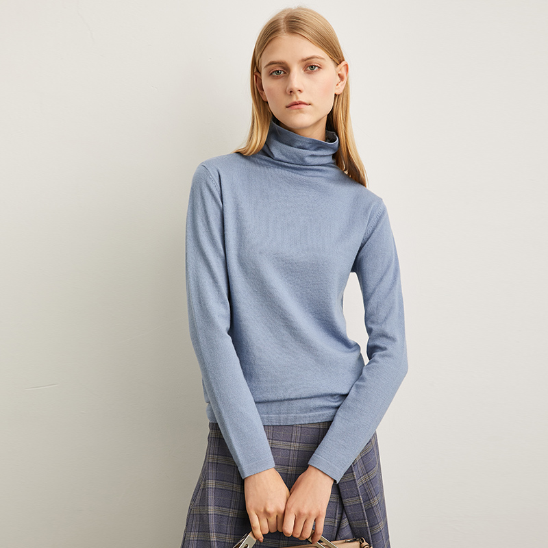 商品价格不一样 商品 AMII Minimalism Autumn Winter Women's Sweater Causal Solid Basic Turtleneck Sweaters For Women Women's sweater Tops 12020216