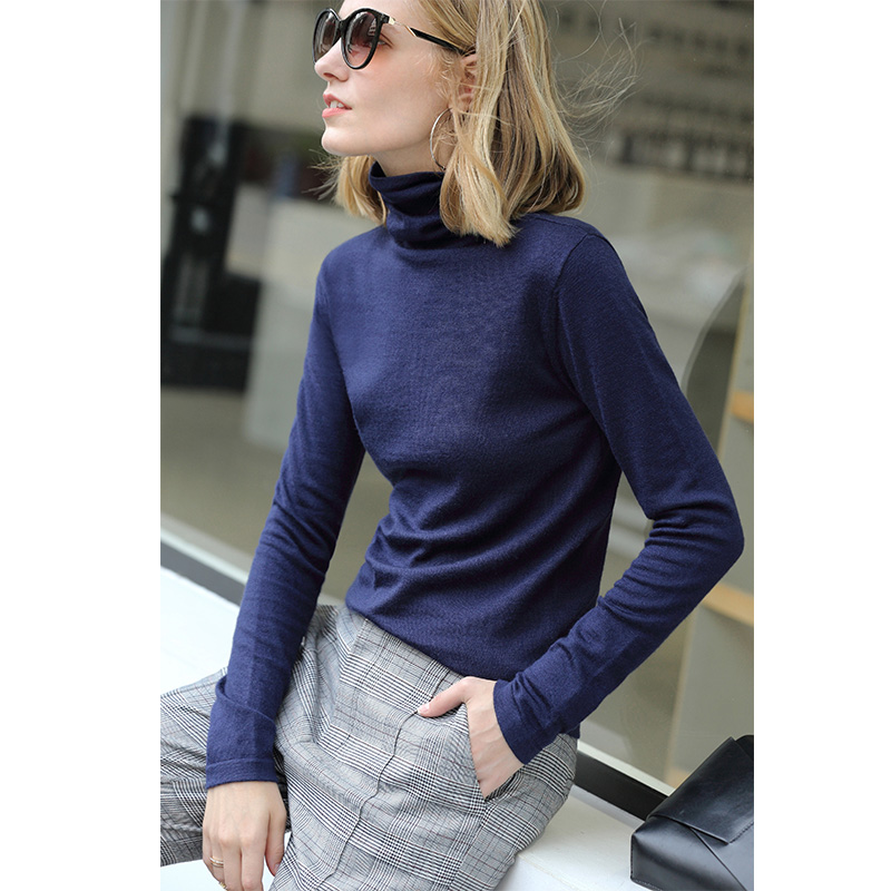 商品价格不一样 商品 AMII Minimalism Autumn Winter Women's Sweater Causal Solid Basic Turtleneck Sweaters For Women Women's sweater Tops 12020216