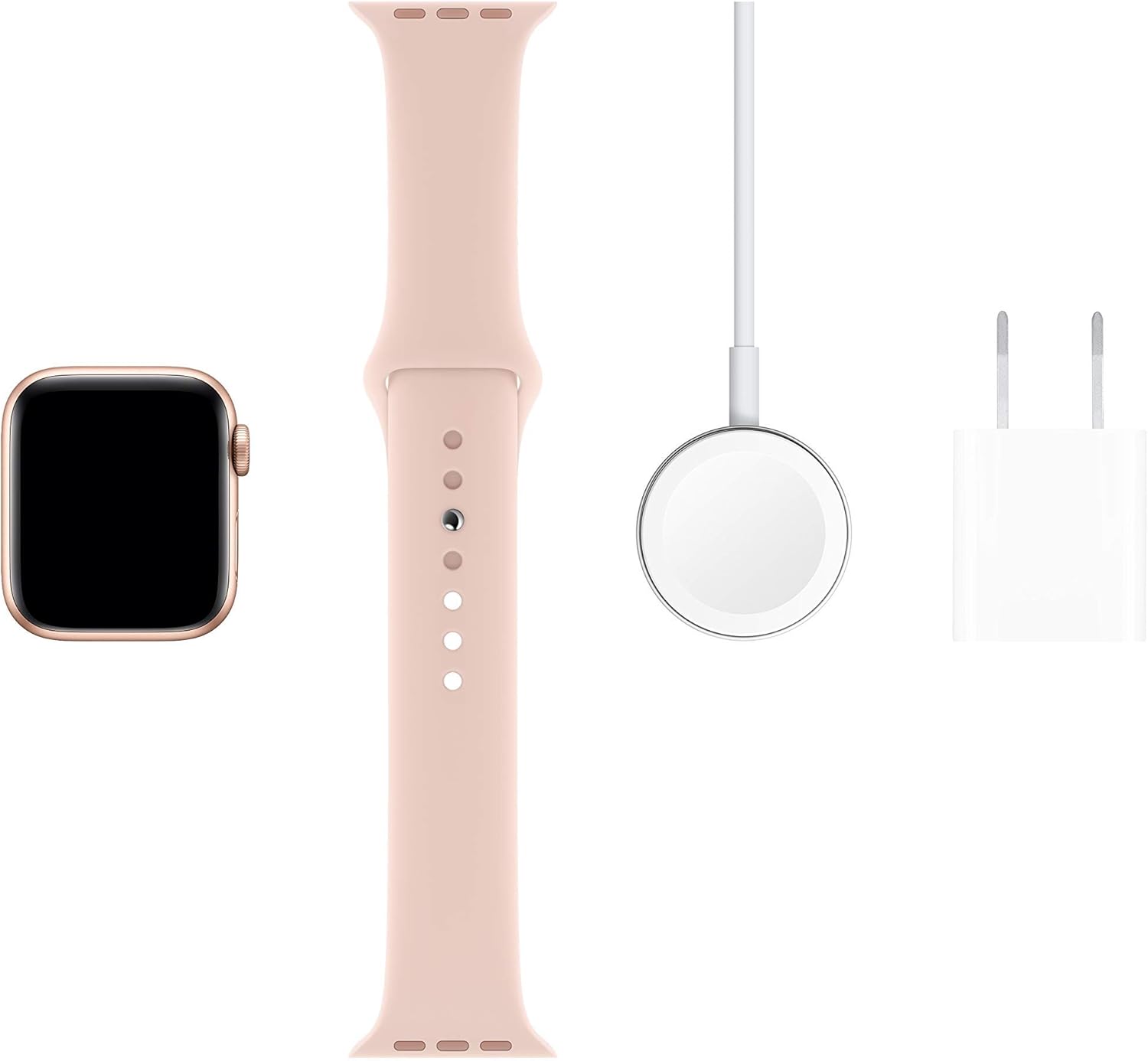 Apple Watch Series 5 (GPS, 44MM) - Space Gray Aluminum Case with Black Sport Band (Renewed)
