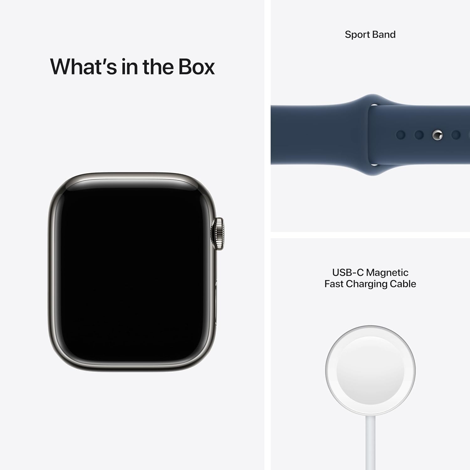 Apple Watch Series 7 (GPS, 41mm) Starlight Aluminum Case with Starlight Sport Band, Regular (Renewed)