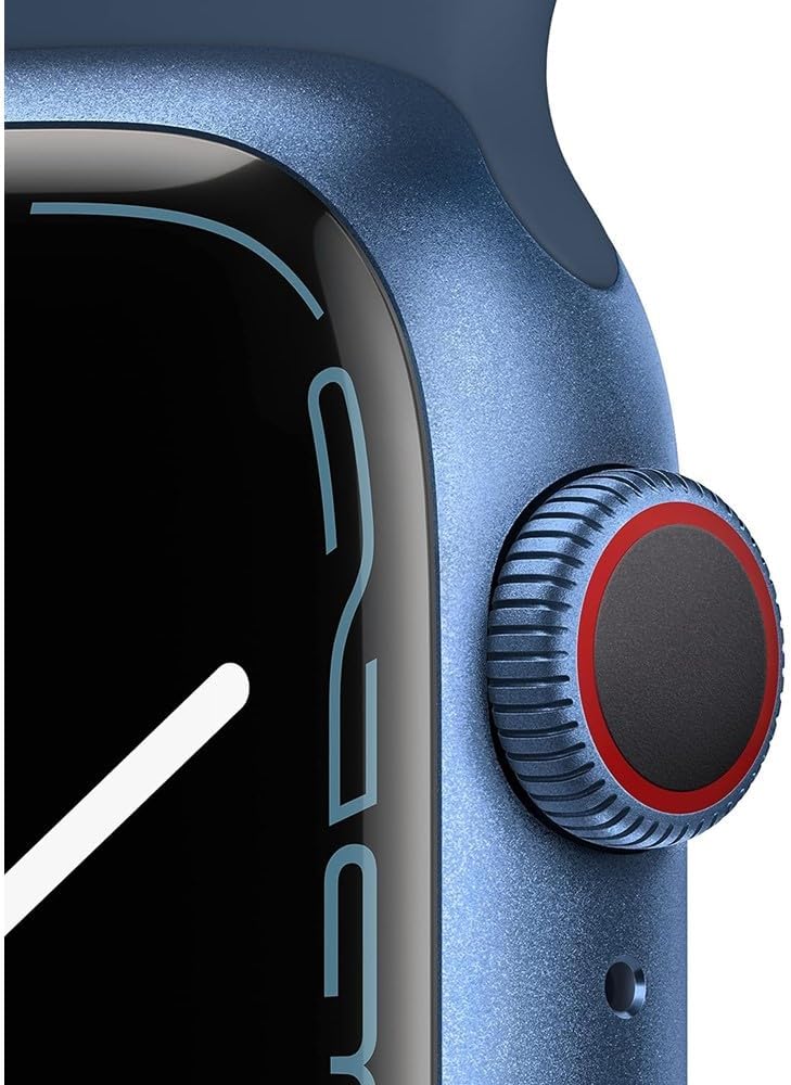 Apple Watch Series 7 (GPS, 41mm) Starlight Aluminum Case with Starlight Sport Band, Regular (Renewed)