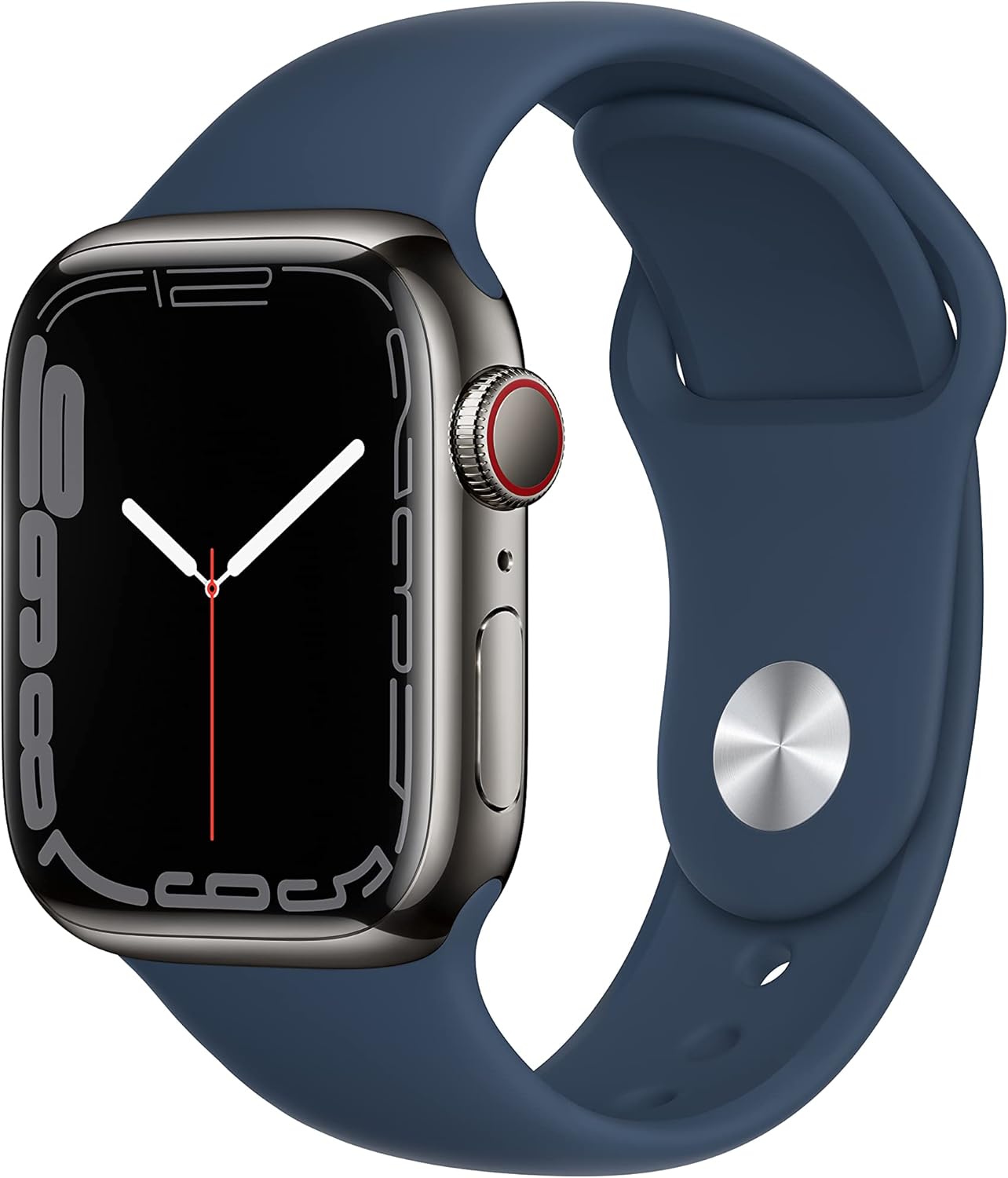 Apple Watch Series 7 (GPS, 41mm) Starlight Aluminum Case with Starlight Sport Band, Regular (Renewed)
