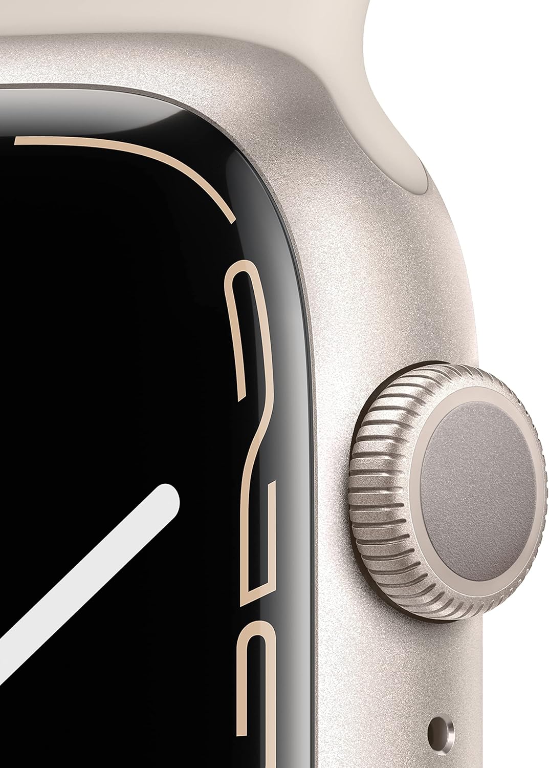 Apple Watch Series 7 (GPS, 41mm) Starlight Aluminum Case with Starlight Sport Band, Regular (Renewed)