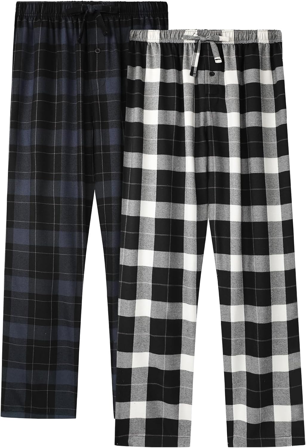 BAMBOO COOL Men's Pajama Bottoms Plaid Pajamas Pants for Men Soft Long Lounge Woven Pj Sleep Pant with Pockets