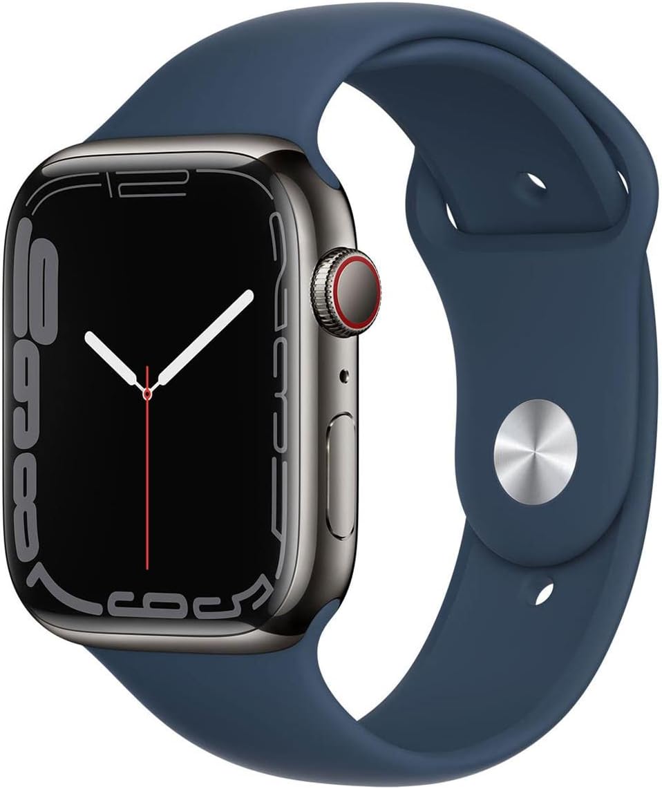 Apple Watch Series 7 (GPS, 41mm) Starlight Aluminum Case with Starlight Sport Band, Regular (Renewed)