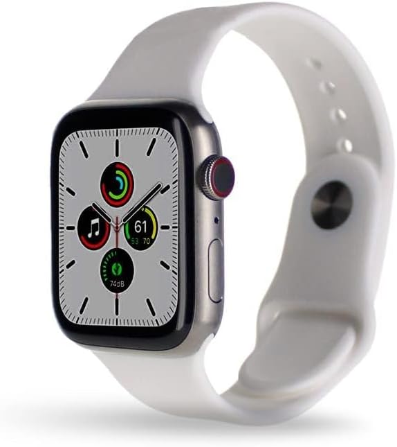 Apple Watch Series 7 (GPS, 41mm) Starlight Aluminum Case with Starlight Sport Band, Regular (Renewed)