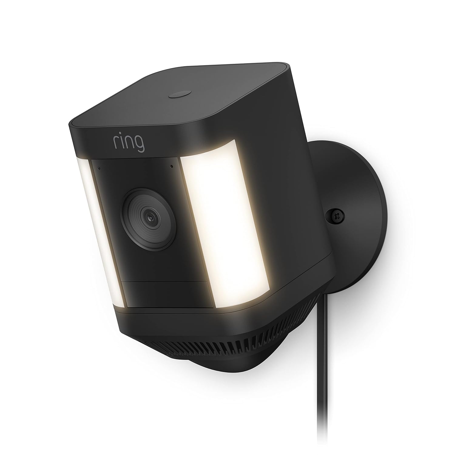 Ring Spotlight Cam Plus, Battery | Two-Way Talk, Color Night Vision, and Security Siren (2022 release) - White
