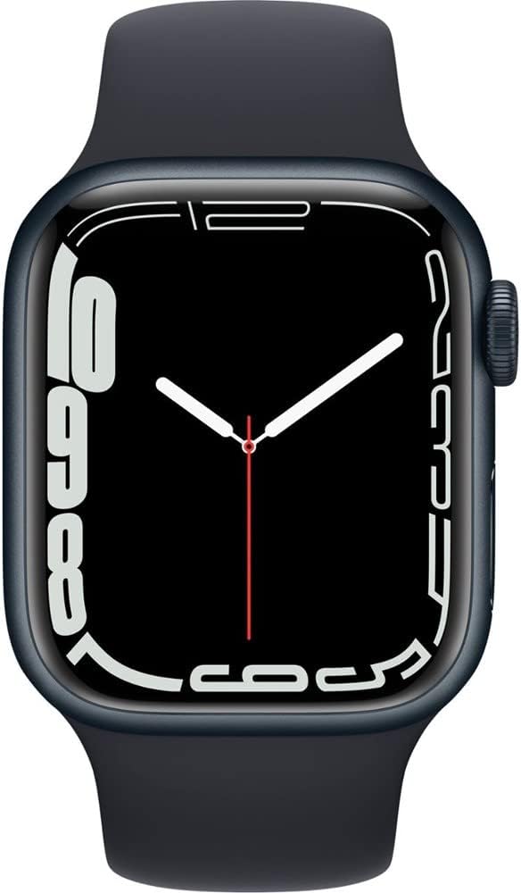 Apple Watch Series 7 (GPS, 41mm) Starlight Aluminum Case with Starlight Sport Band, Regular (Renewed)